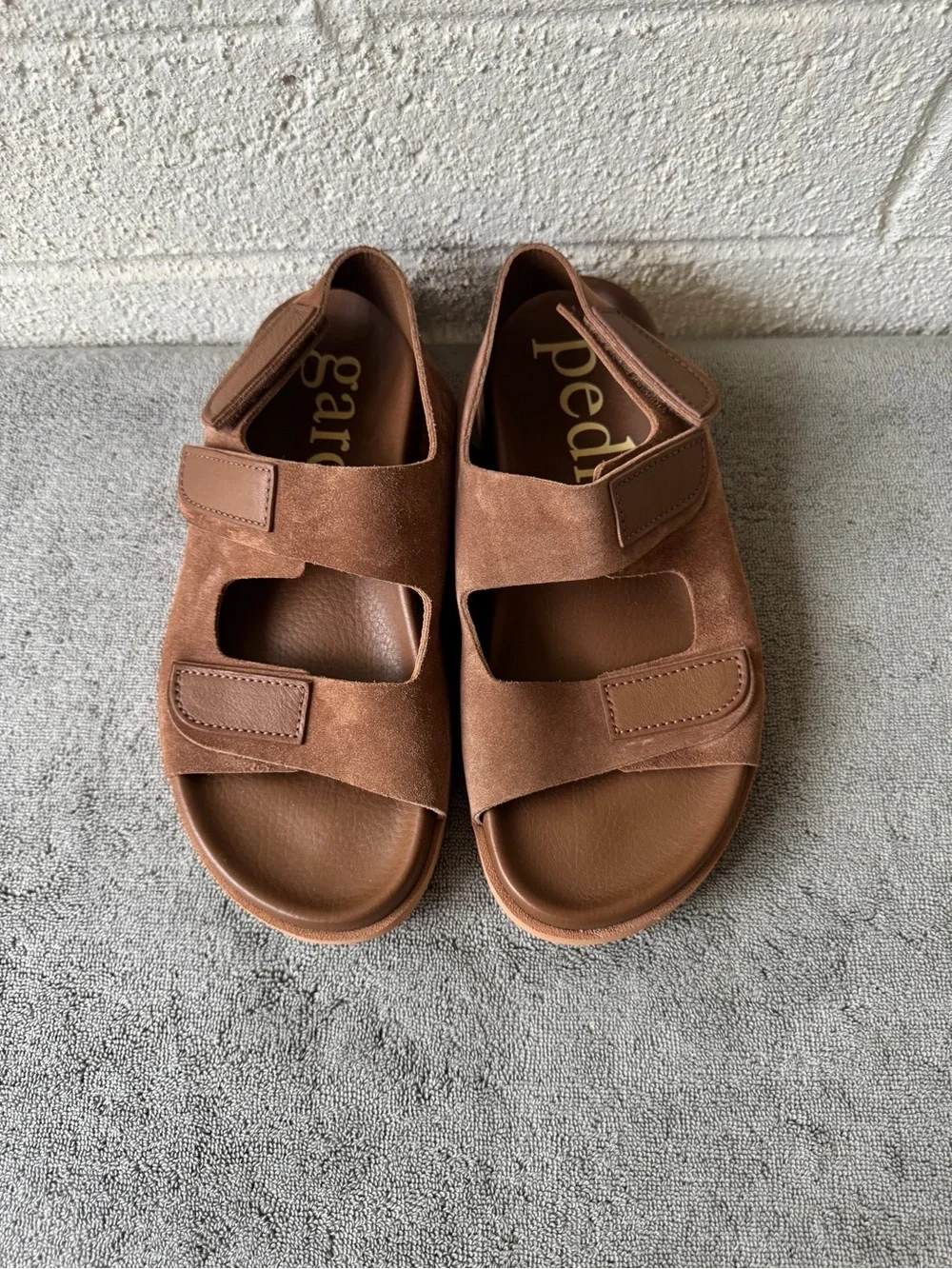 Pedro Garcia Dinka Sandals Hazelnut Suede Size 9